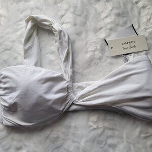 L*Space Bikini Top Women's XS White Mick One Shoulder Swimwear NWT